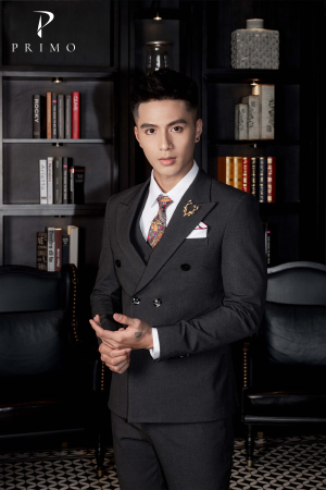 Bộ Suit Nam 6 Cúc Cao Cấp Primo – Ghi Xám