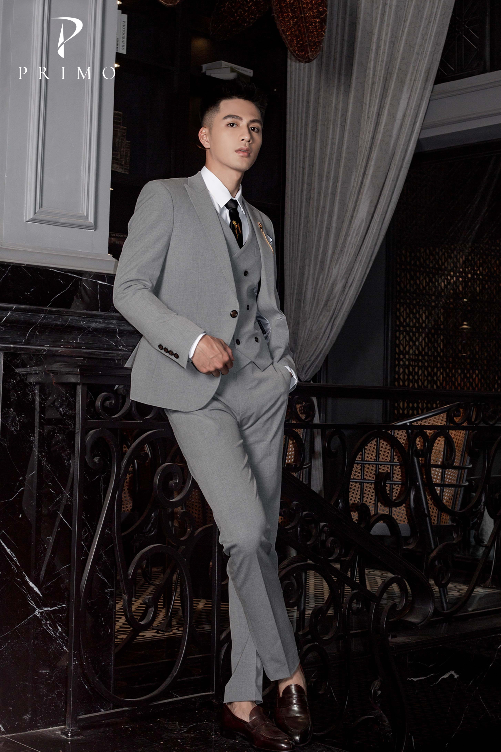 Bộ Suit Nam 1 Cúc Cao Cấp Primo – Ghi Sáng - Ảnh 3