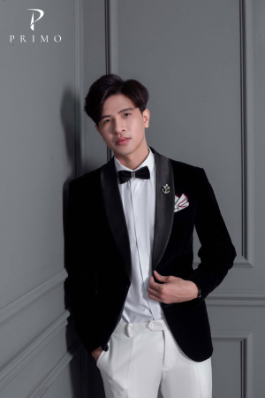 Bộ Suit Nam 2 Cúc Cao Cấp Primo – Nhung Đen