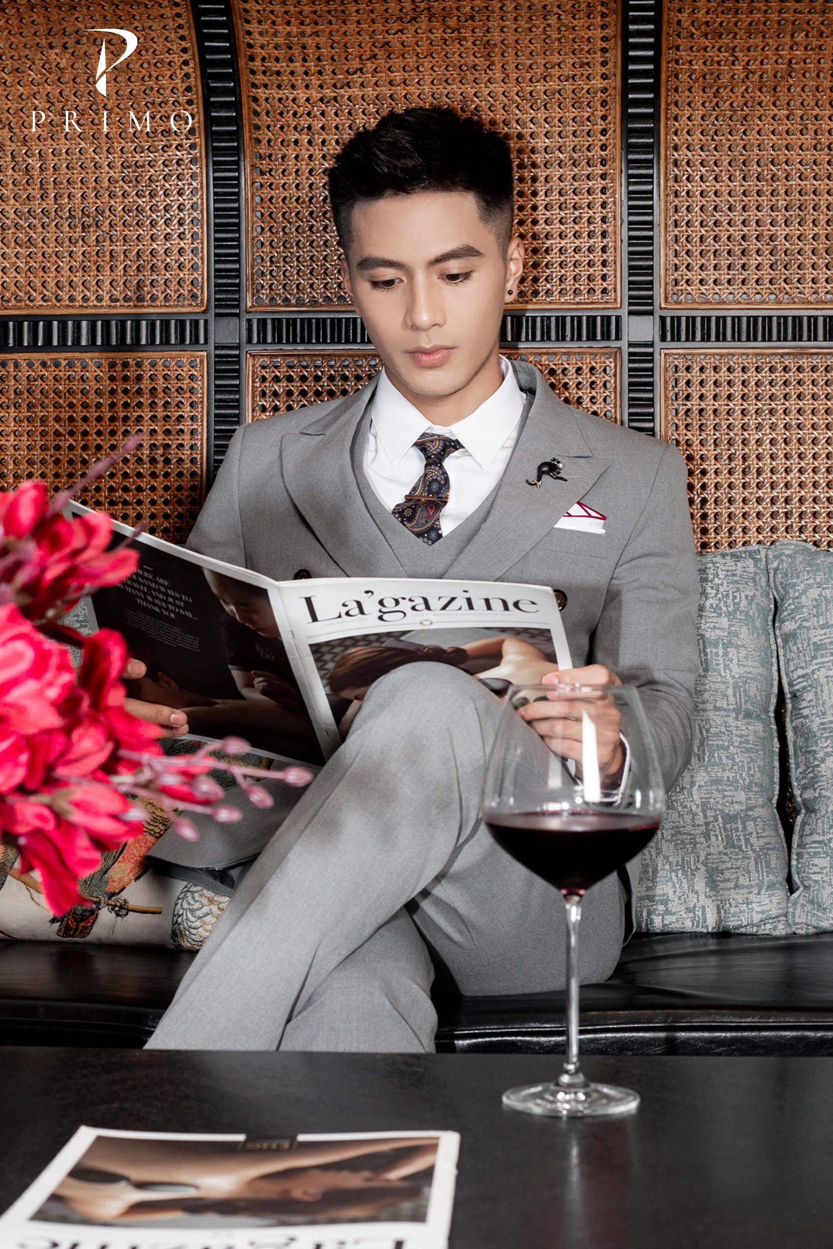 Bộ Suit Nam 6 Cúc Cao Cấp Primo – Ghi Sáng - Ảnh 3